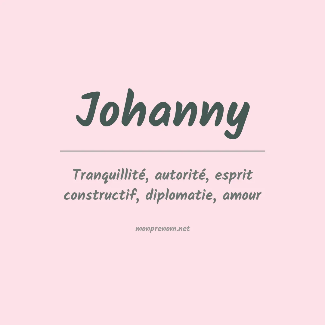 Signification du Prénom Johanny