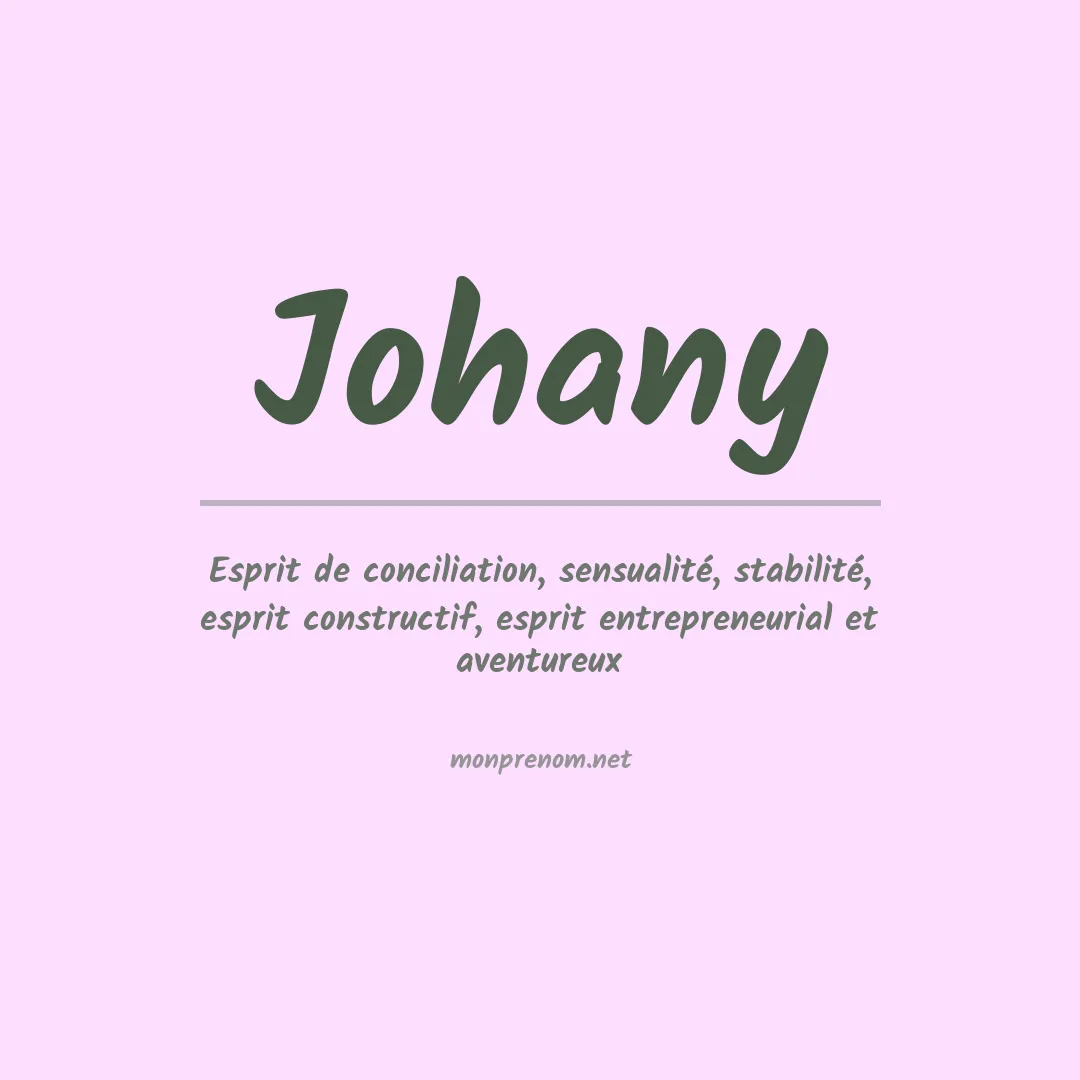 Signification du Prénom Johany