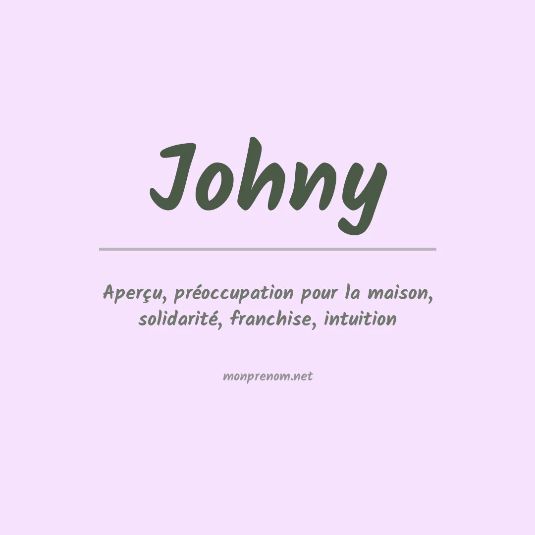 Signification du Prénom Johny