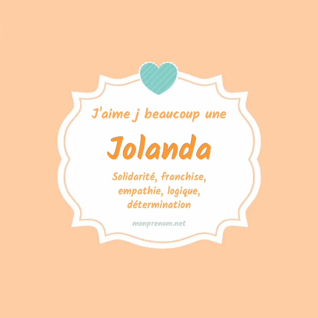 j'aime beaucoup Jolanda