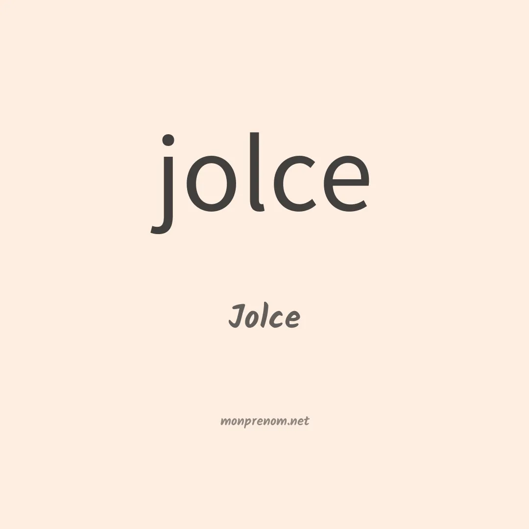 Jolce en chino