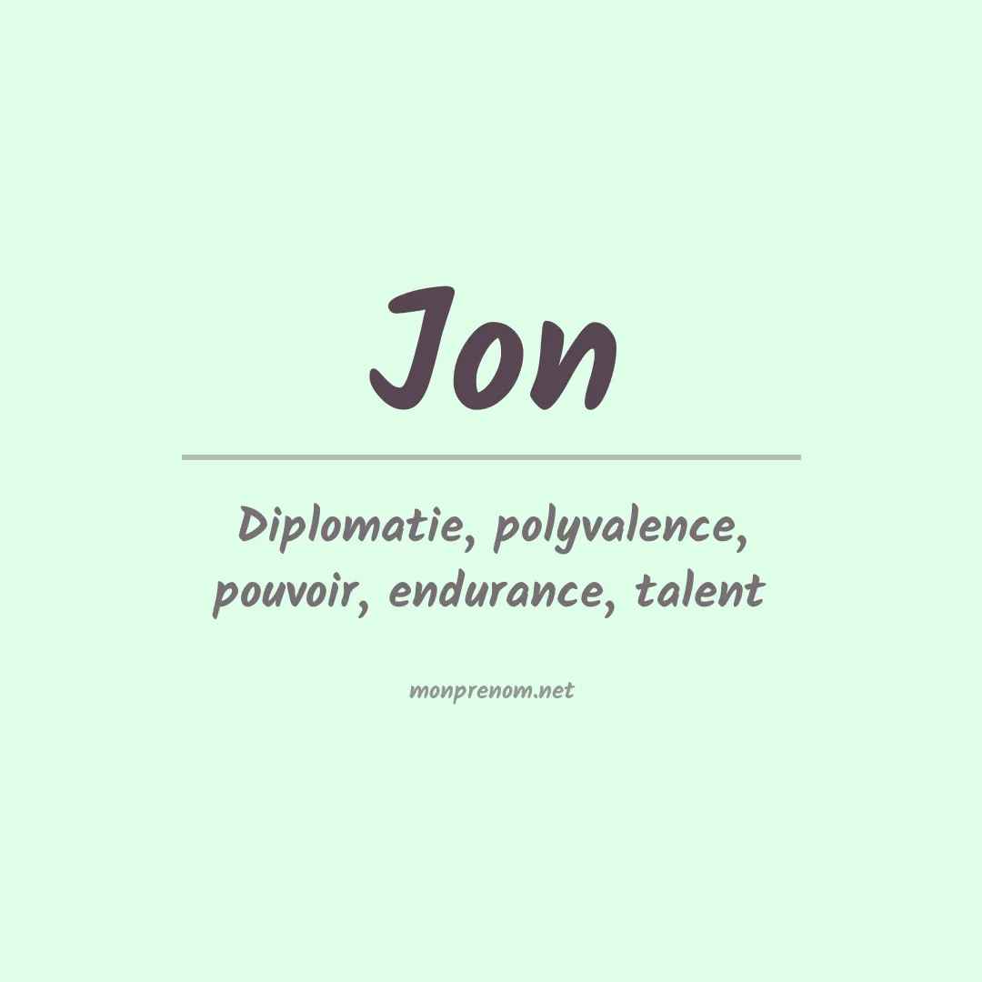 Signification du Prénom Jon