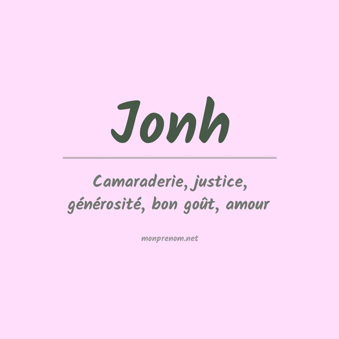 Signification du Prénom Jonh