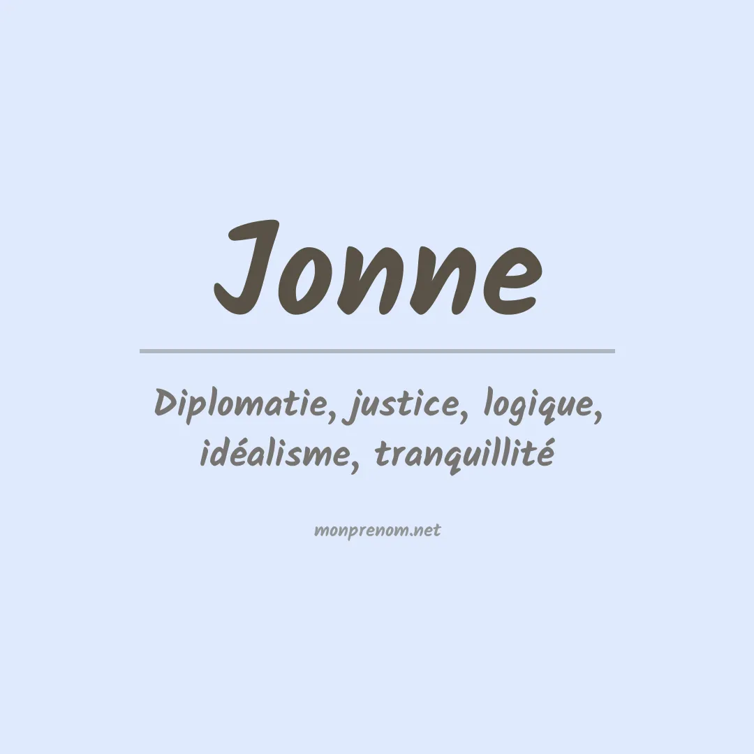 Signification du Prénom Jonne