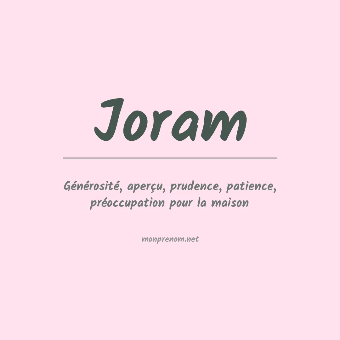 Signification du Prénom Joram