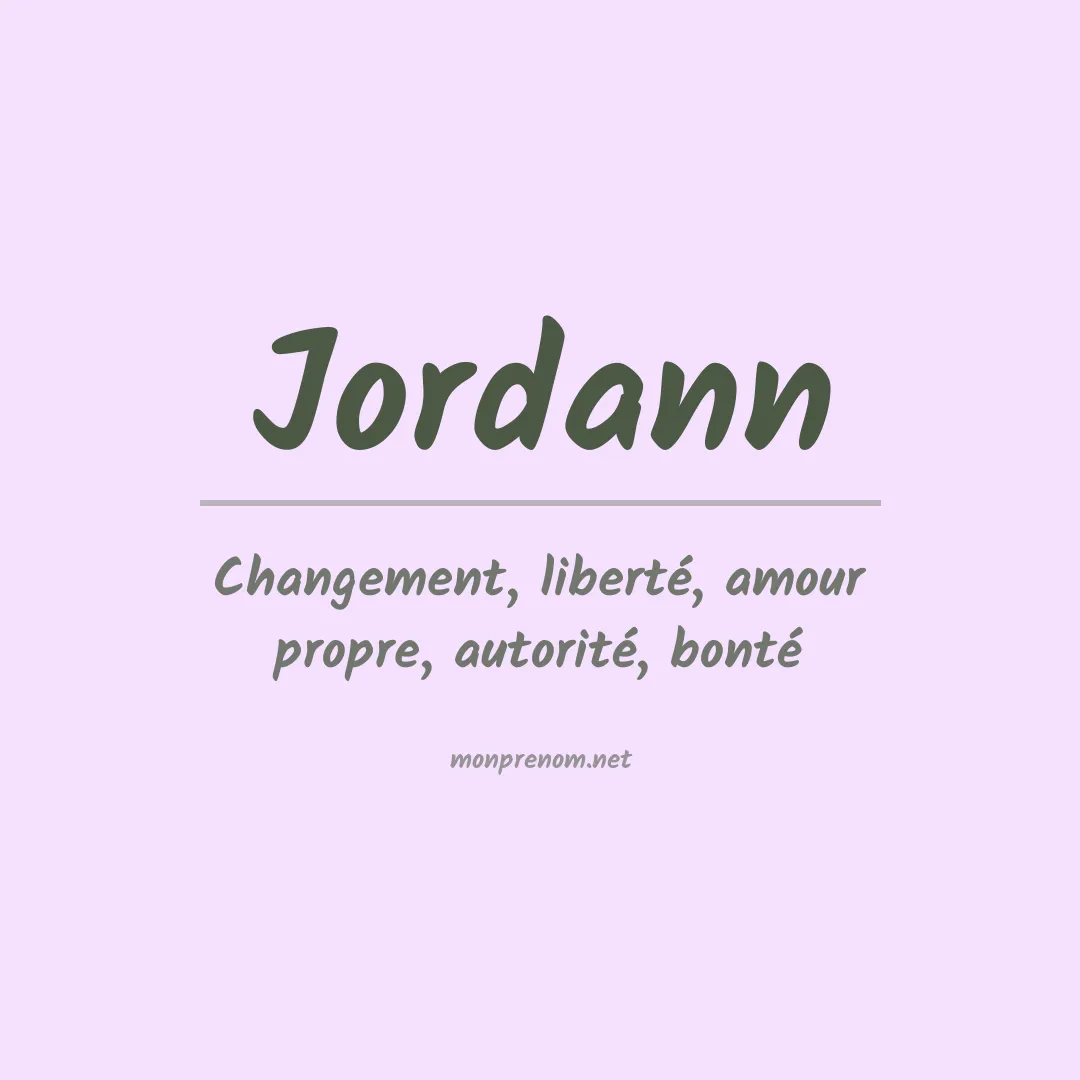 Signification du Prénom Jordann