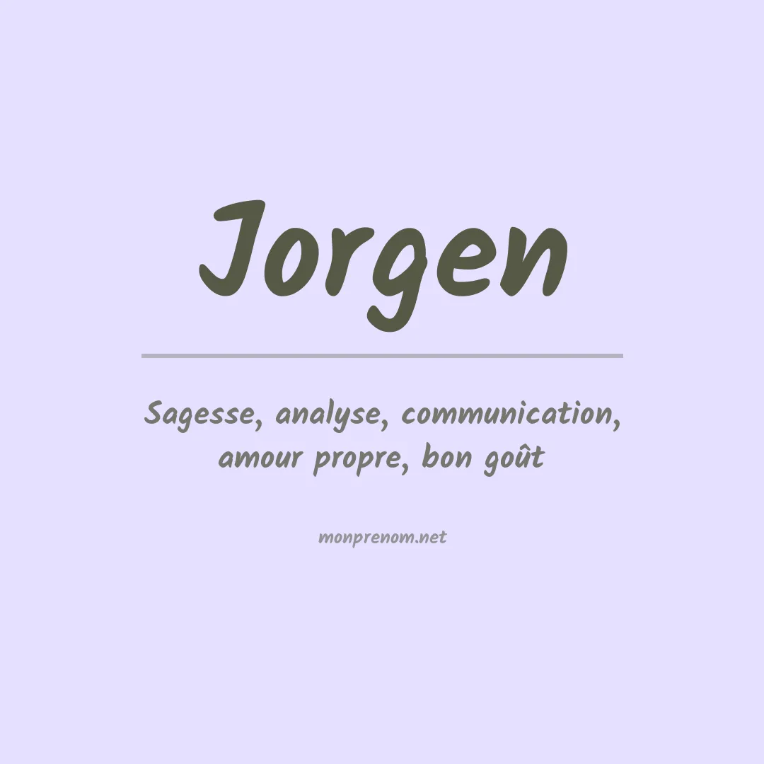 Signification du Prénom Jorgen