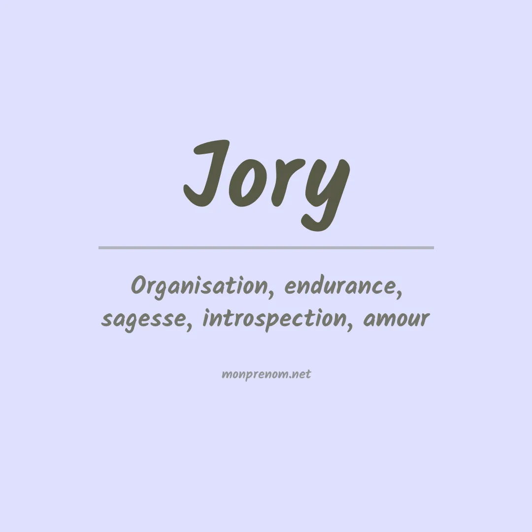 Signification du Prénom Jory