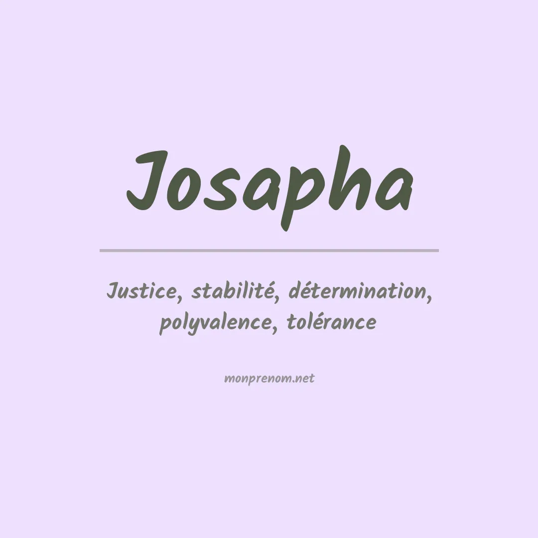 Signification du Prénom Josapha