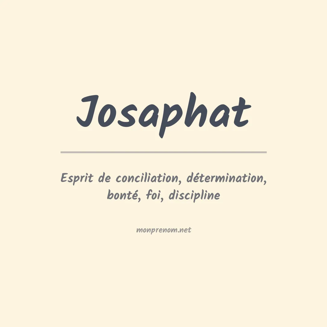 Signification du Prénom Josaphat