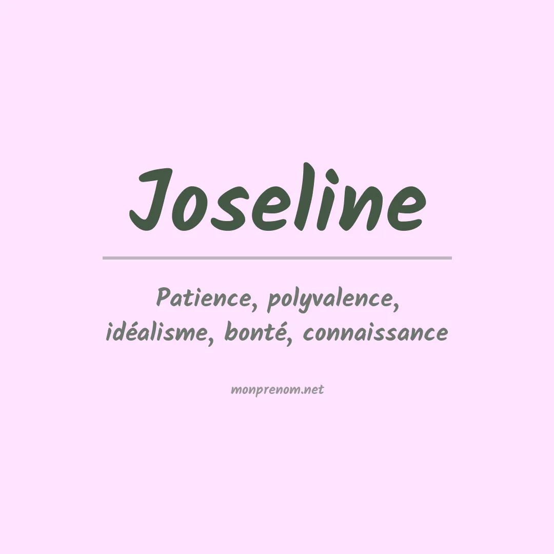 Signification du Prénom Joseline
