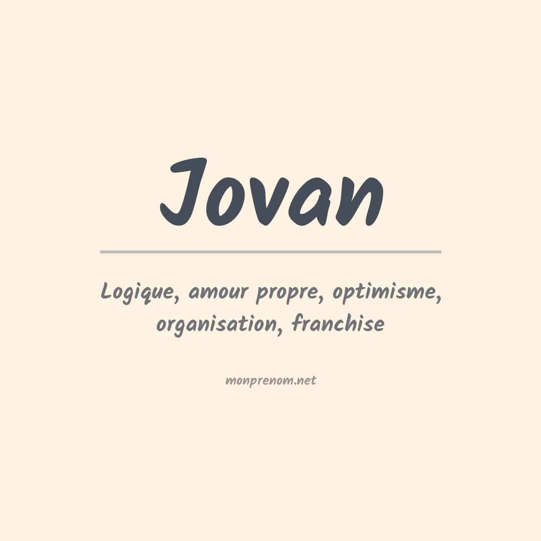 Signification du Prénom Jovan