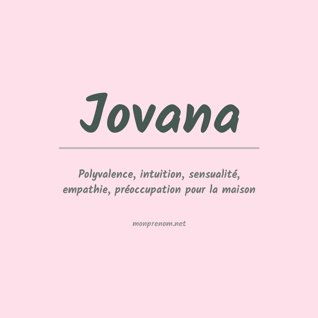 Signification du Prénom Jovana