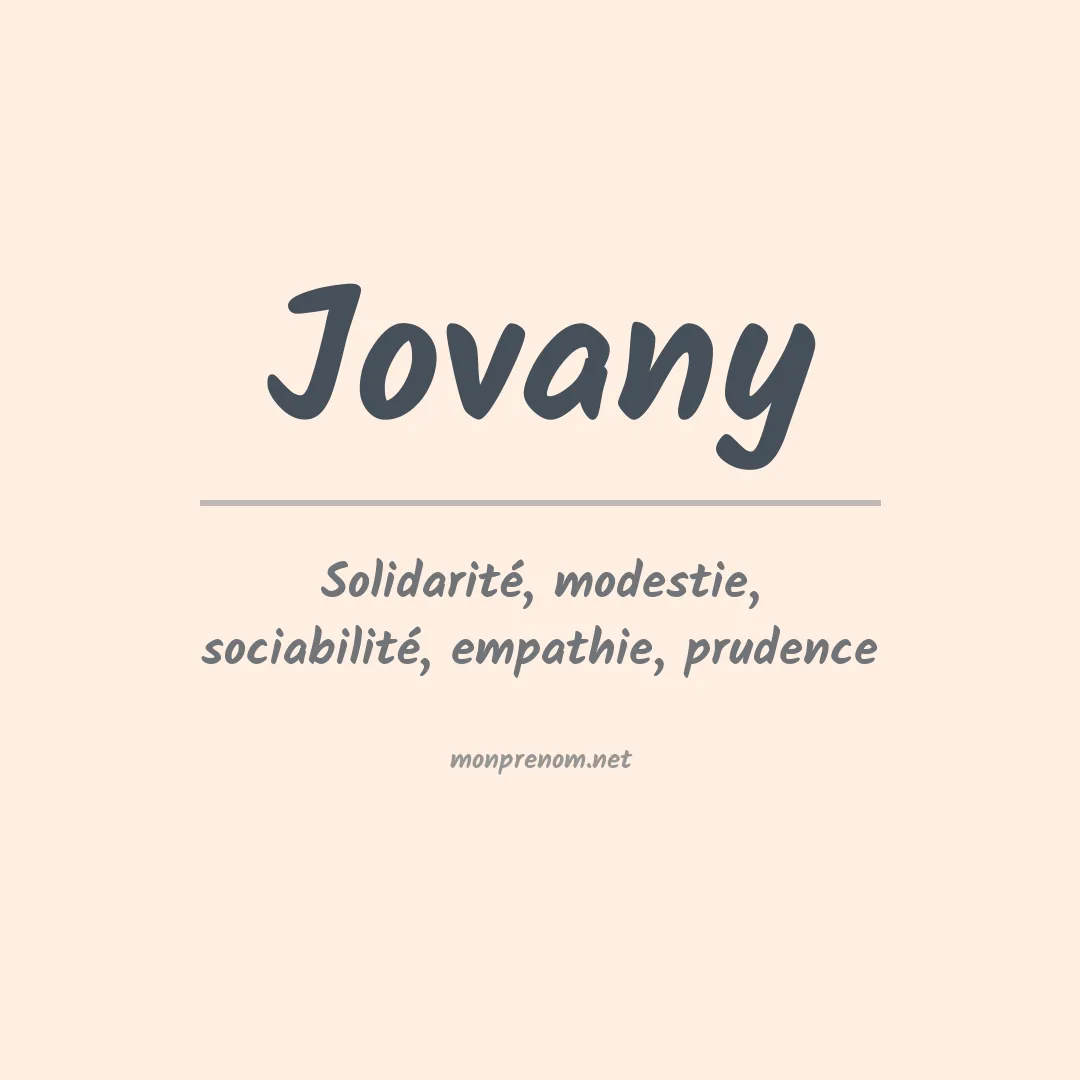 Signification du Prénom Jovany