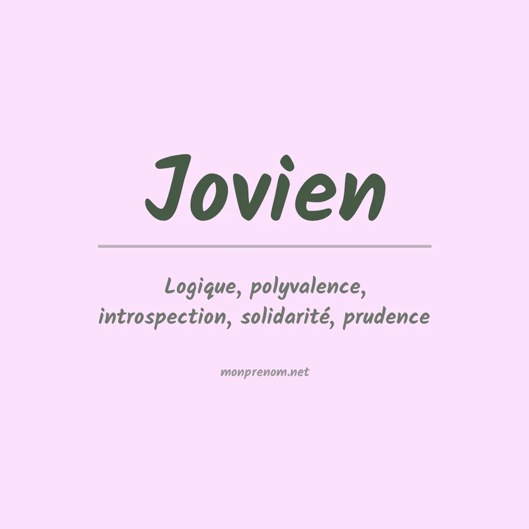 Signification du Prénom Jovien Signification du Prénom Jovien