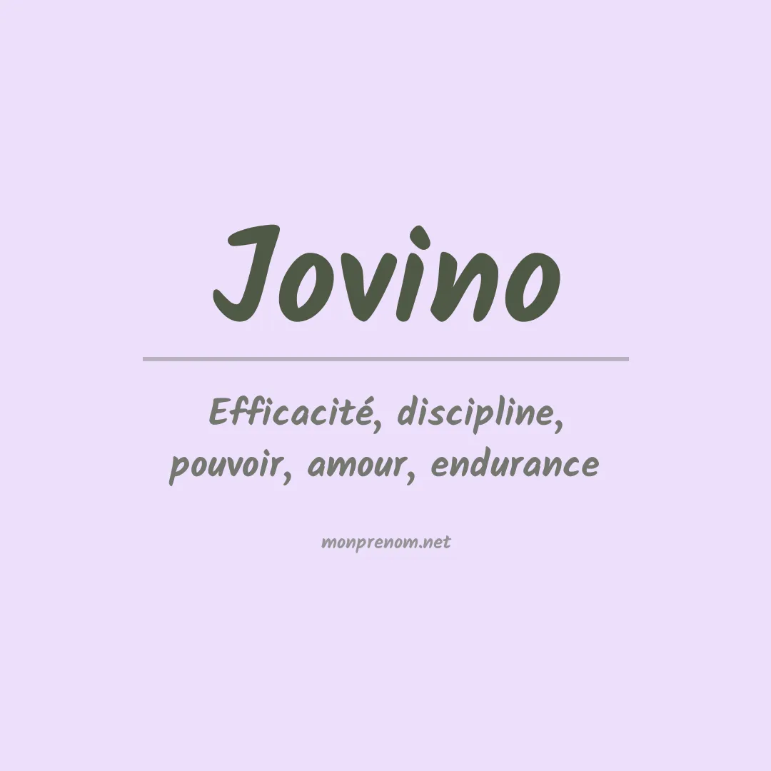 Signification du Prénom Jovino