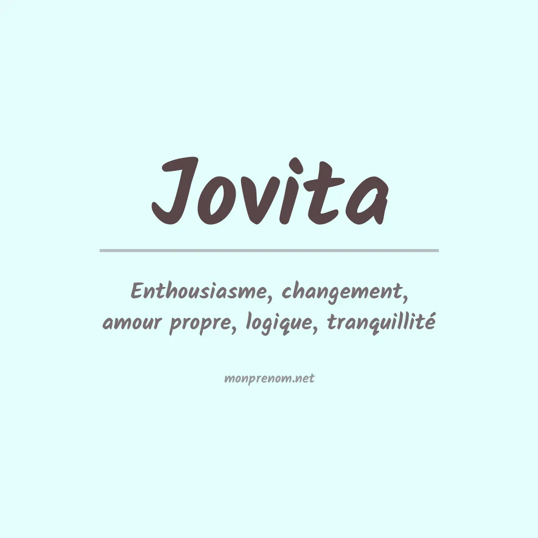 Signification du Prénom Jovita