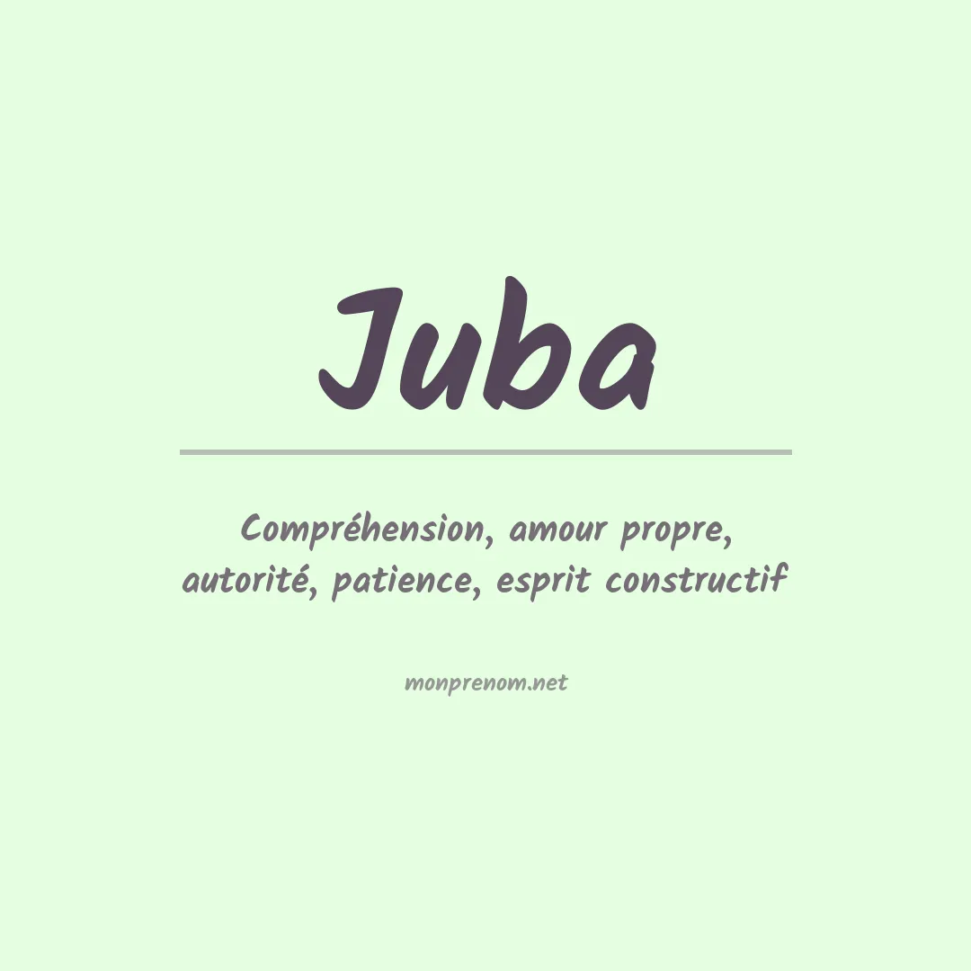 Signification du Prénom Juba