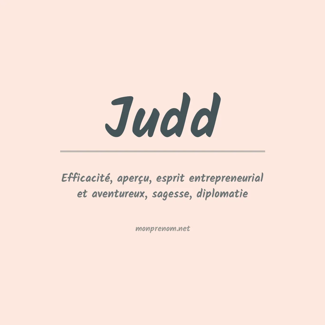 Signification du Prénom Judd