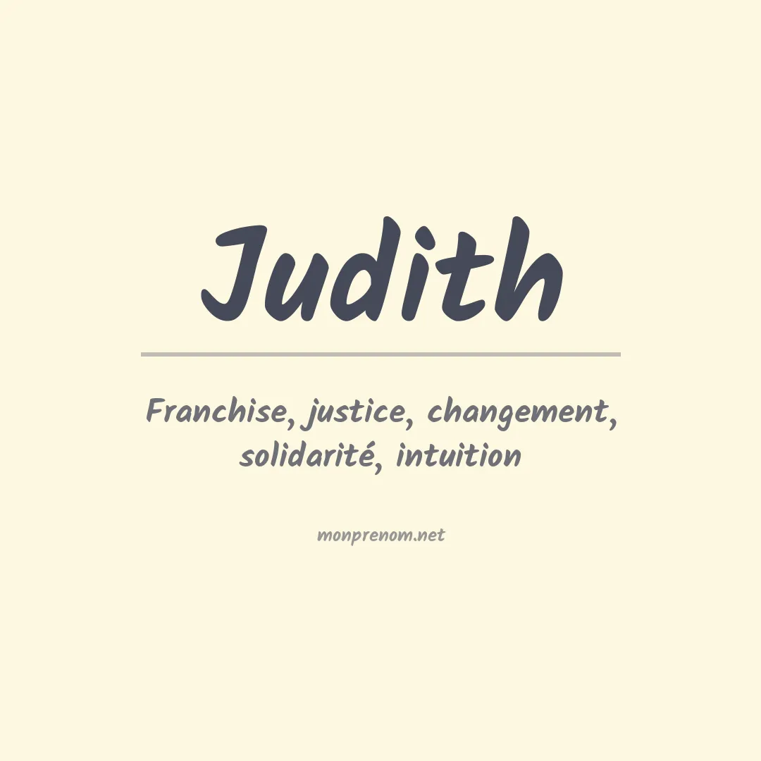 Signification du Prénom Judith