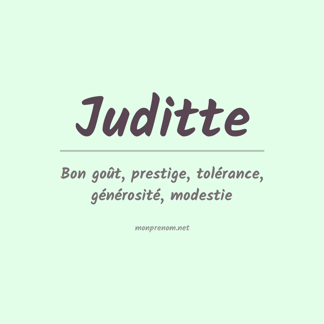 Signification du Prénom Juditte Signification du Prénom Juditte