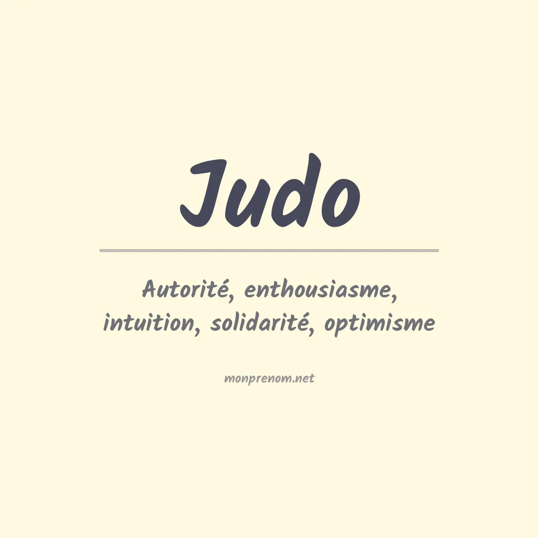 Signification du Prénom Judo Signification du Prénom Judo
