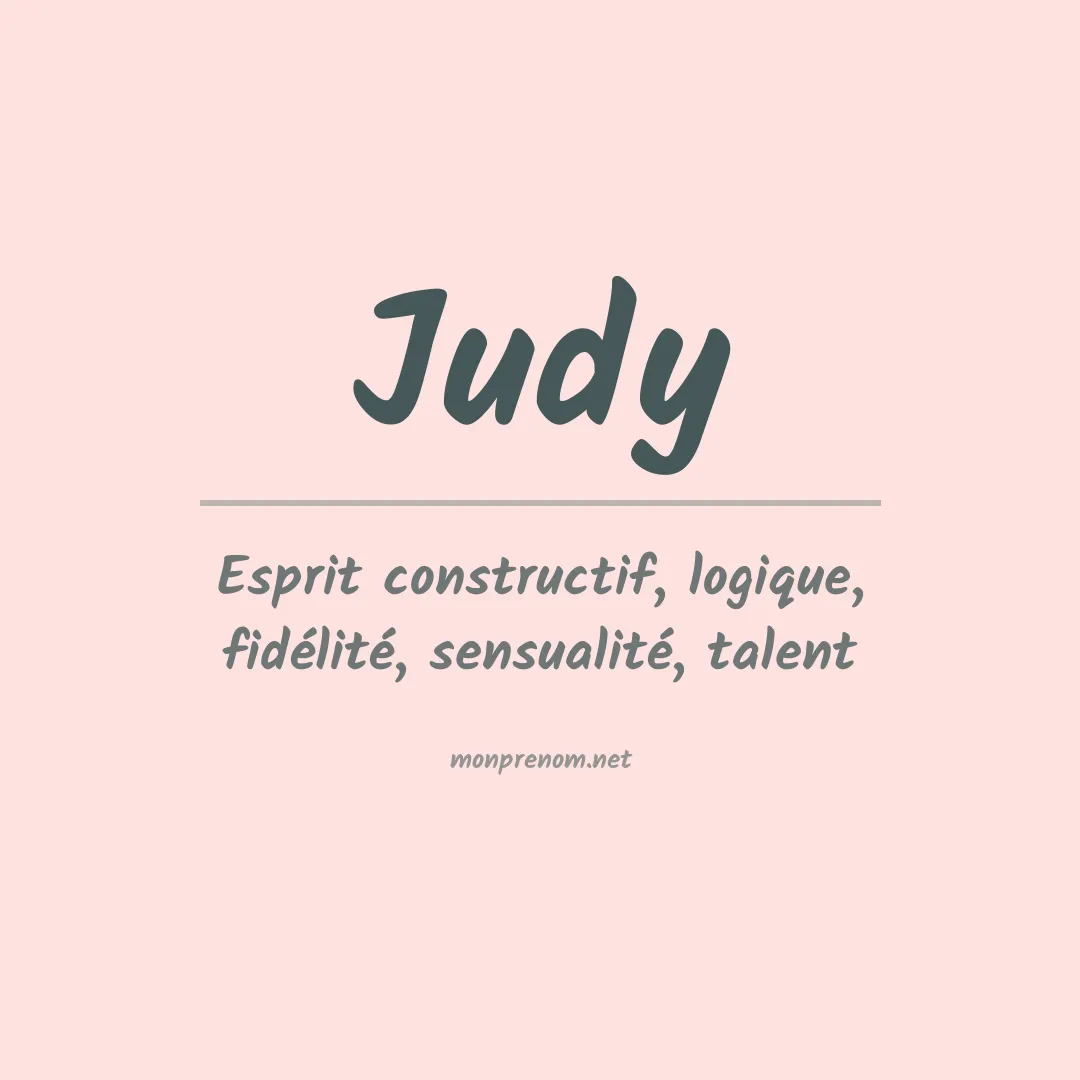 Signification du Prénom Judy