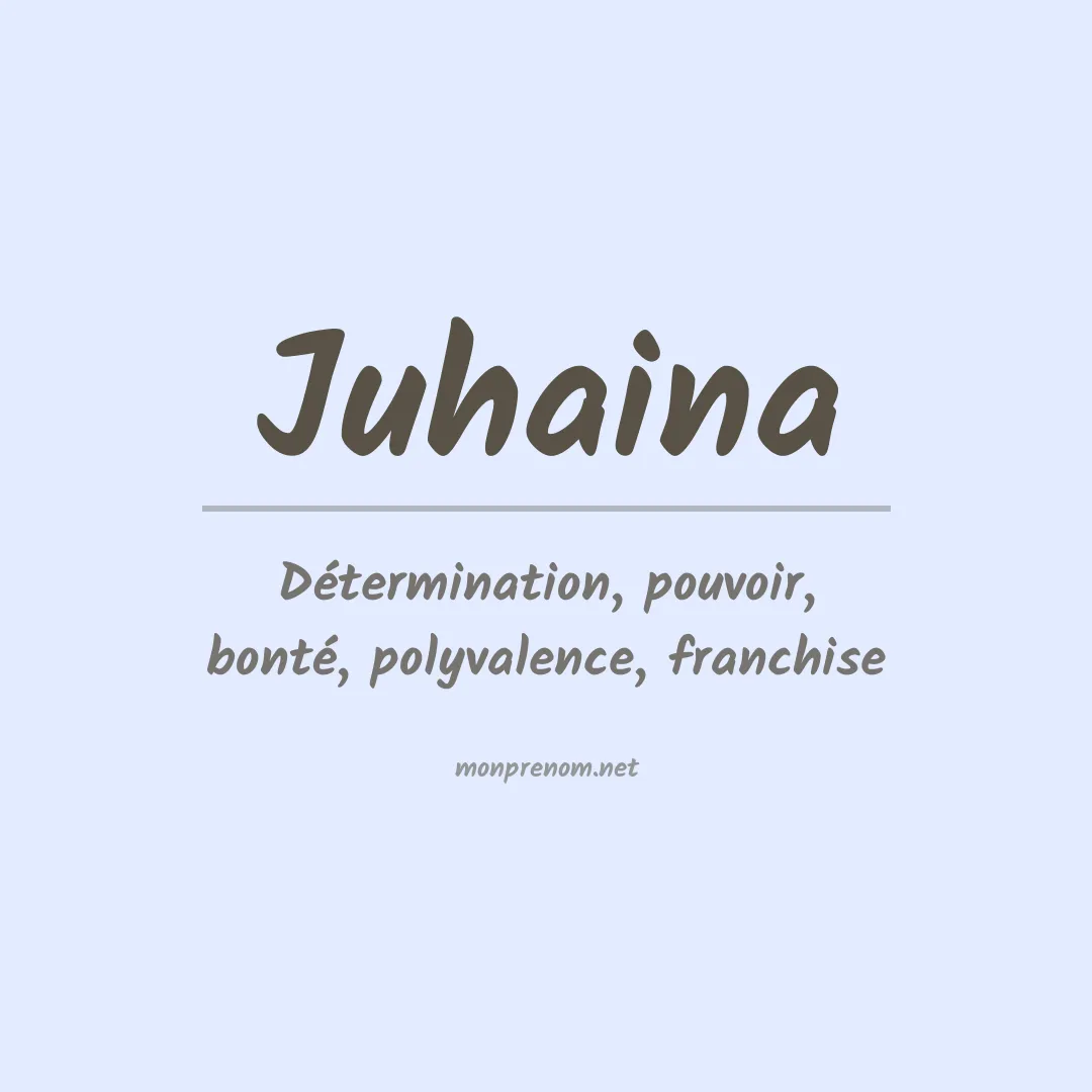 Signification du Prénom Juhaina Signification du Prénom Juhaina