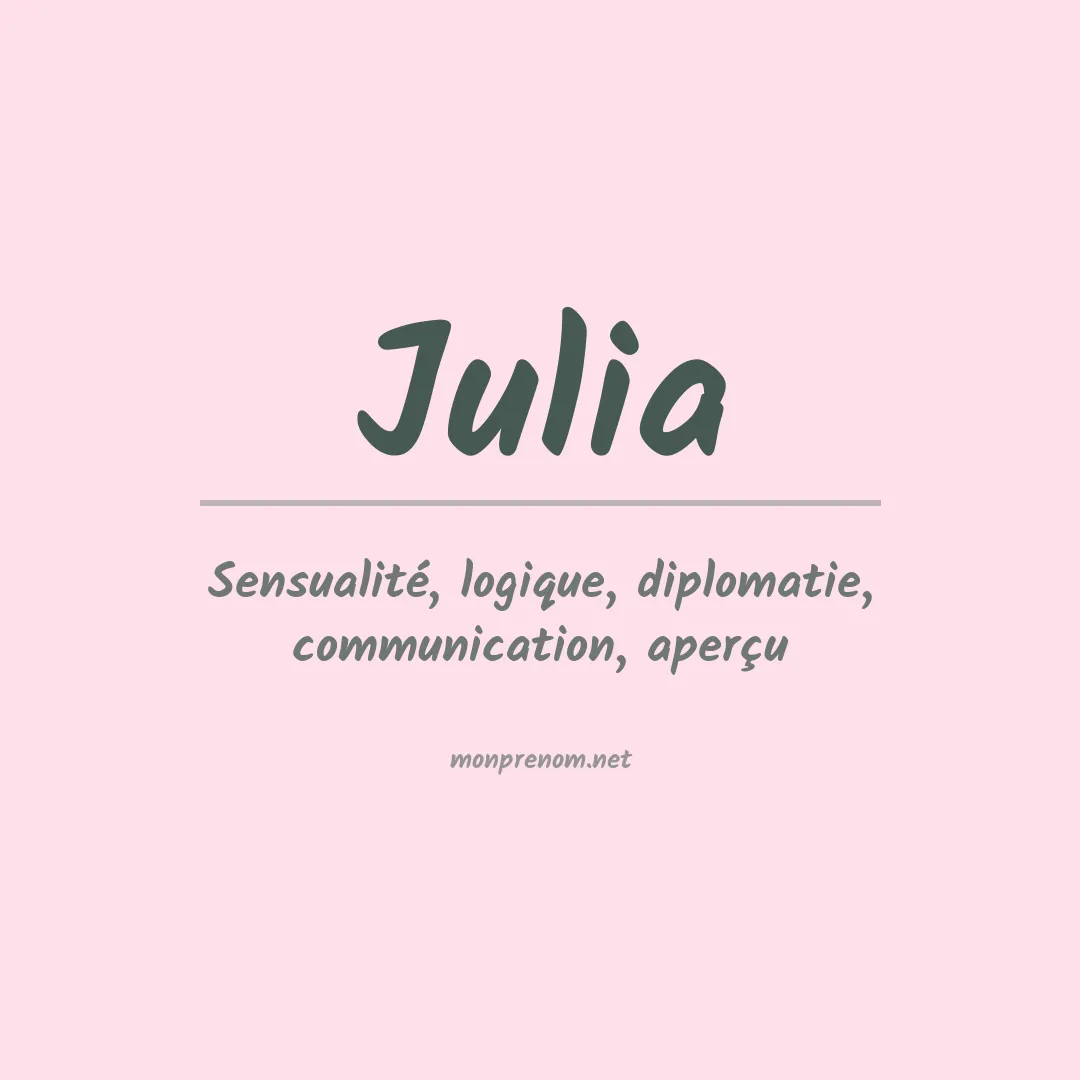 Signification du Prénom Julia