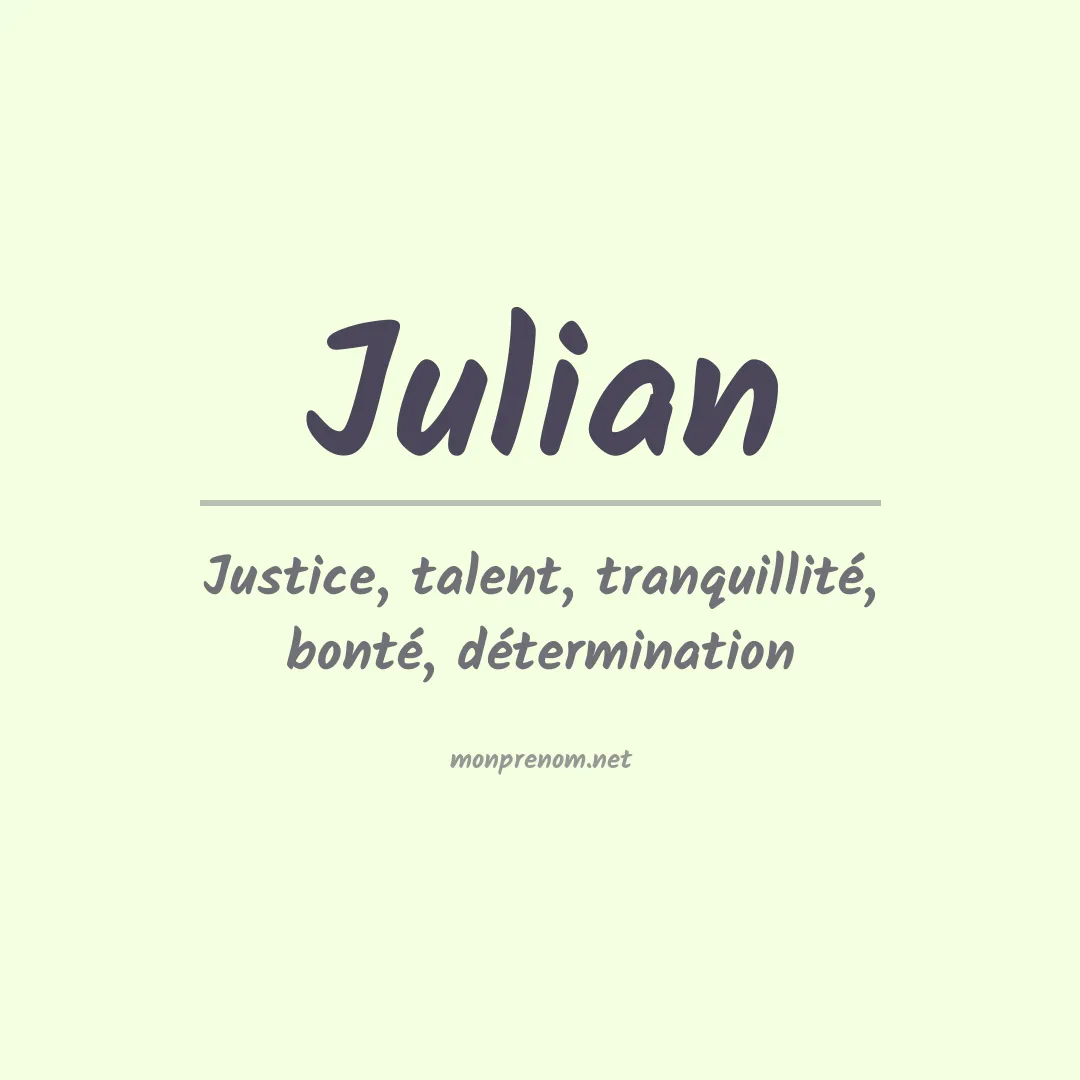 Signification du Prénom Julian