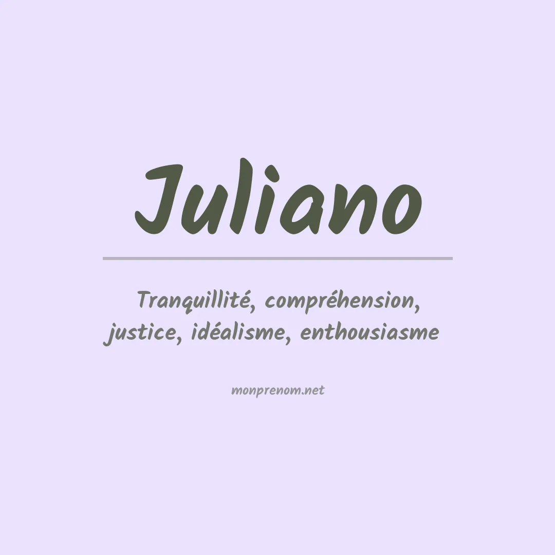 Signification du Prénom Juliano