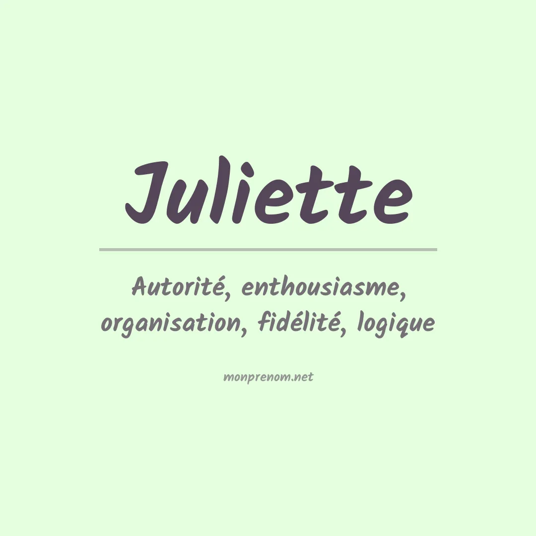 Signification du Prénom Juliette