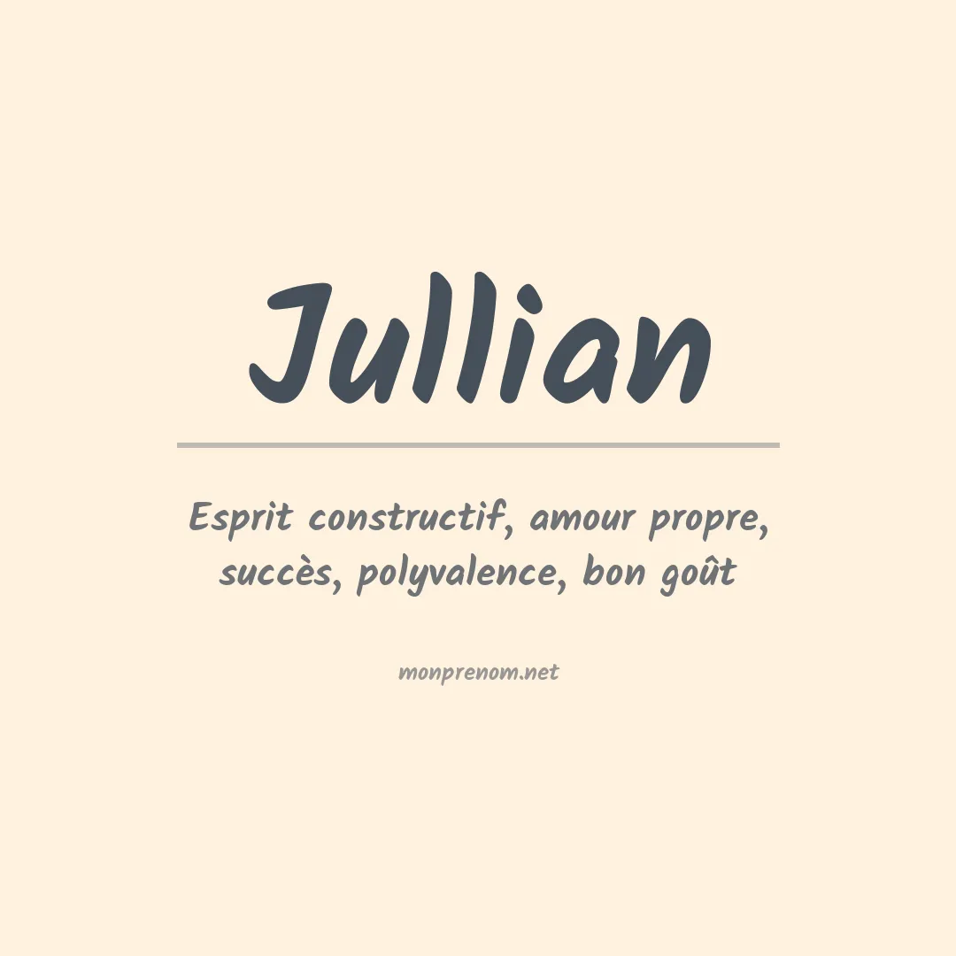 Signification du Prénom Jullian