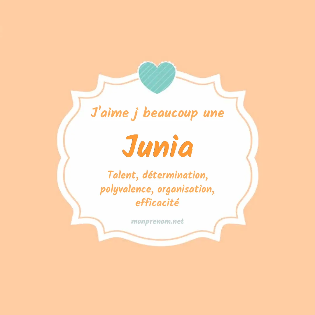 j'aime beaucoup Junia