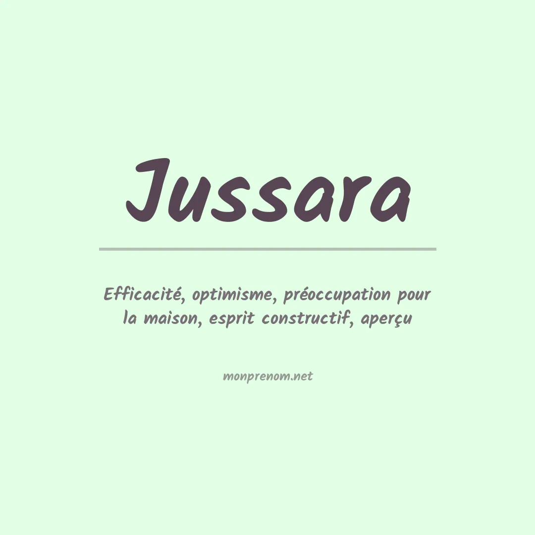 Signification du Prénom Jussara
