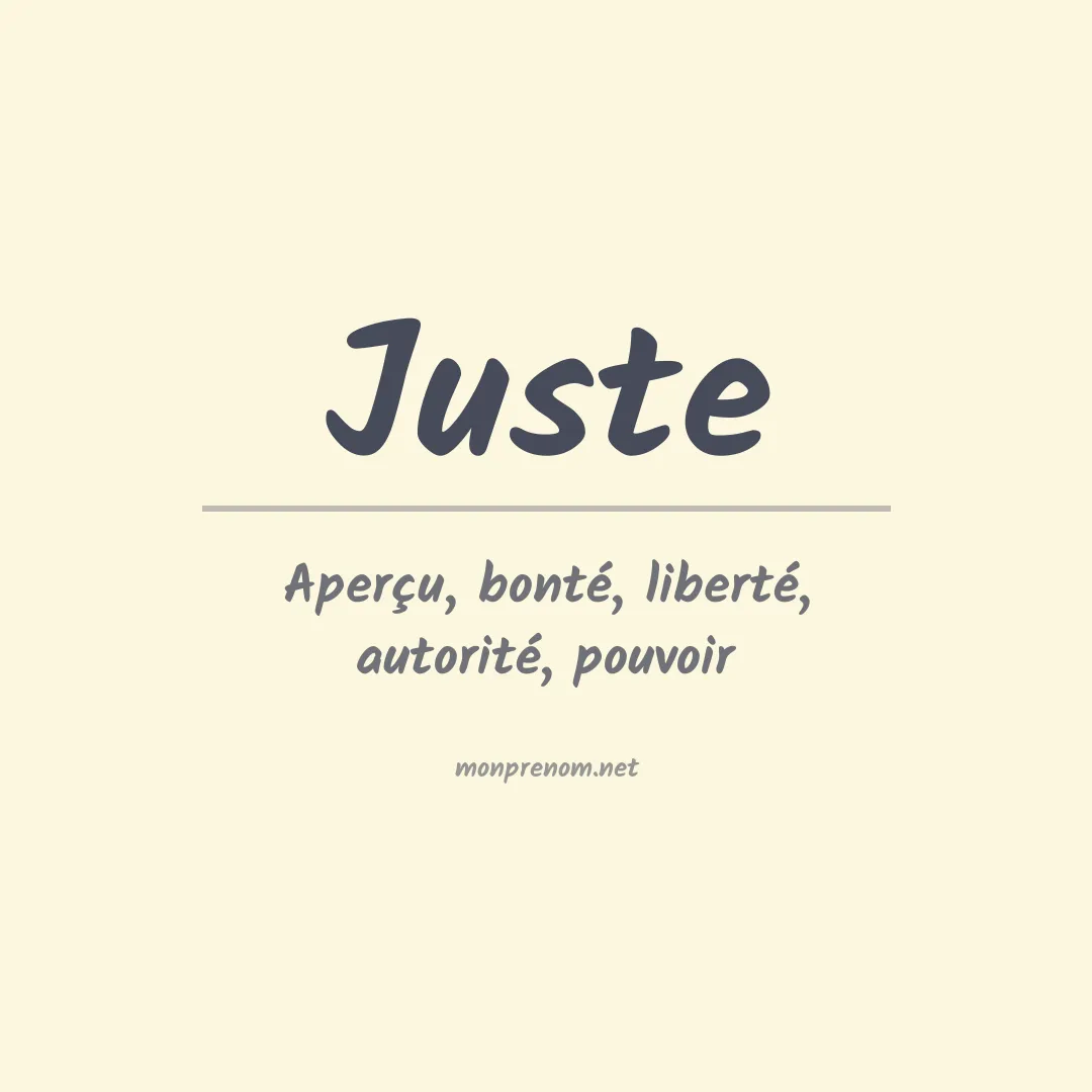 Signification du Prénom Juste Signification du Prénom Juste