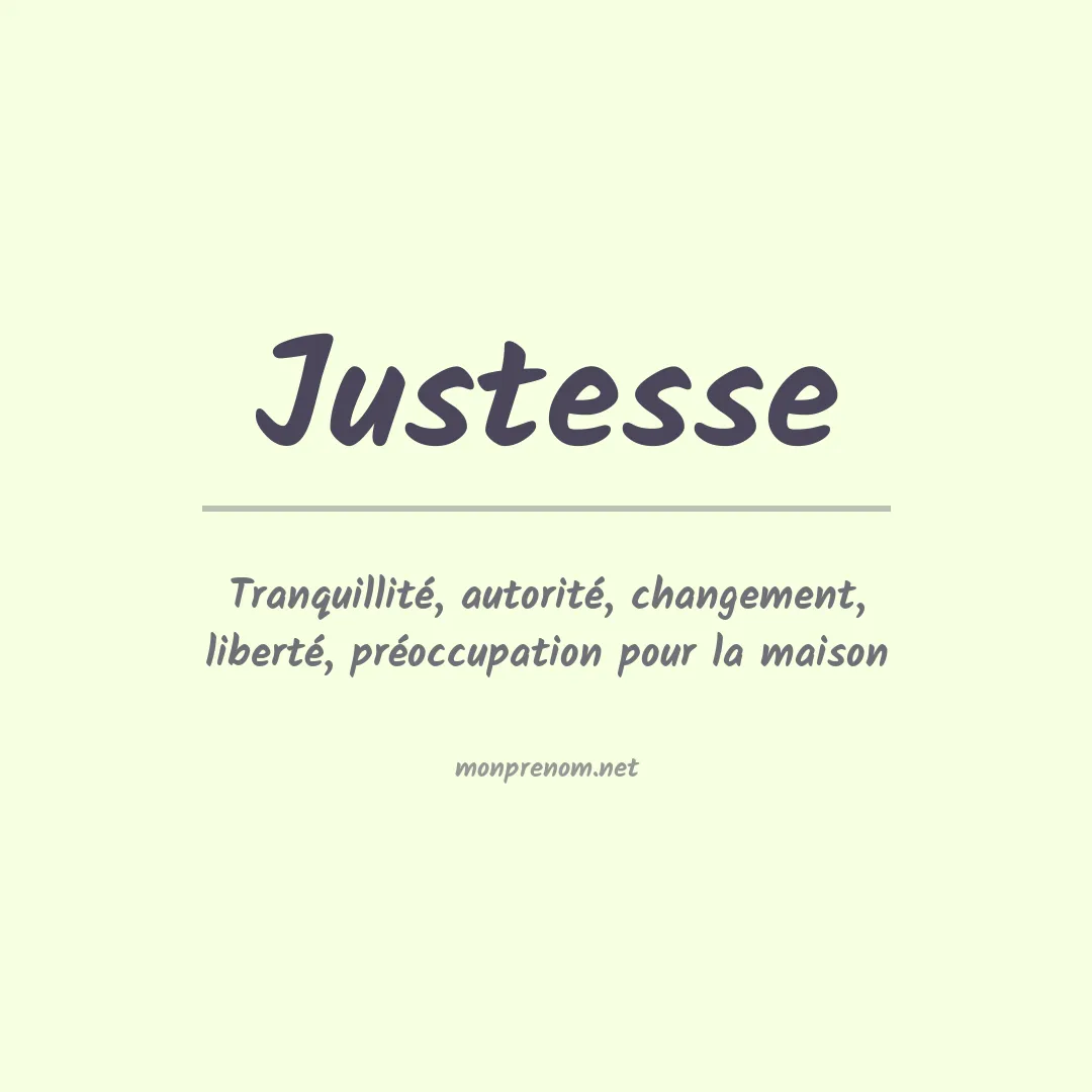Signification du Prénom Justesse Signification du Prénom Justesse