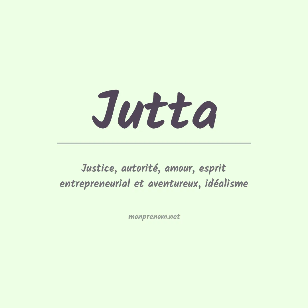 Signification du Prénom Jutta