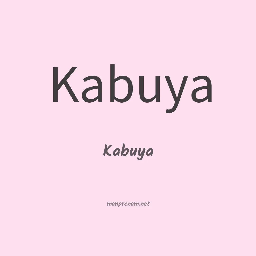 Kabuya en chino