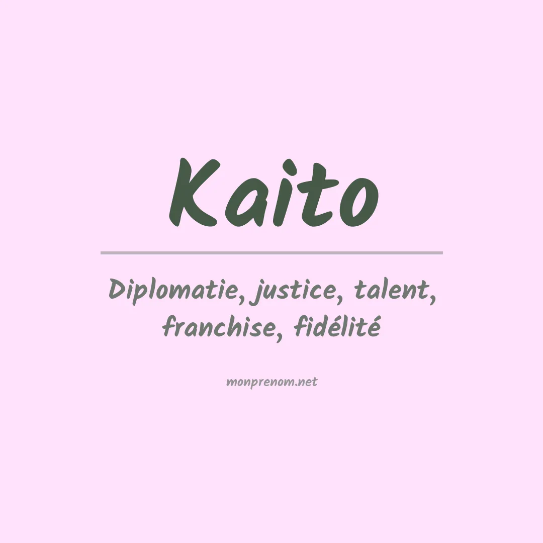 Signification du Prénom Kaito