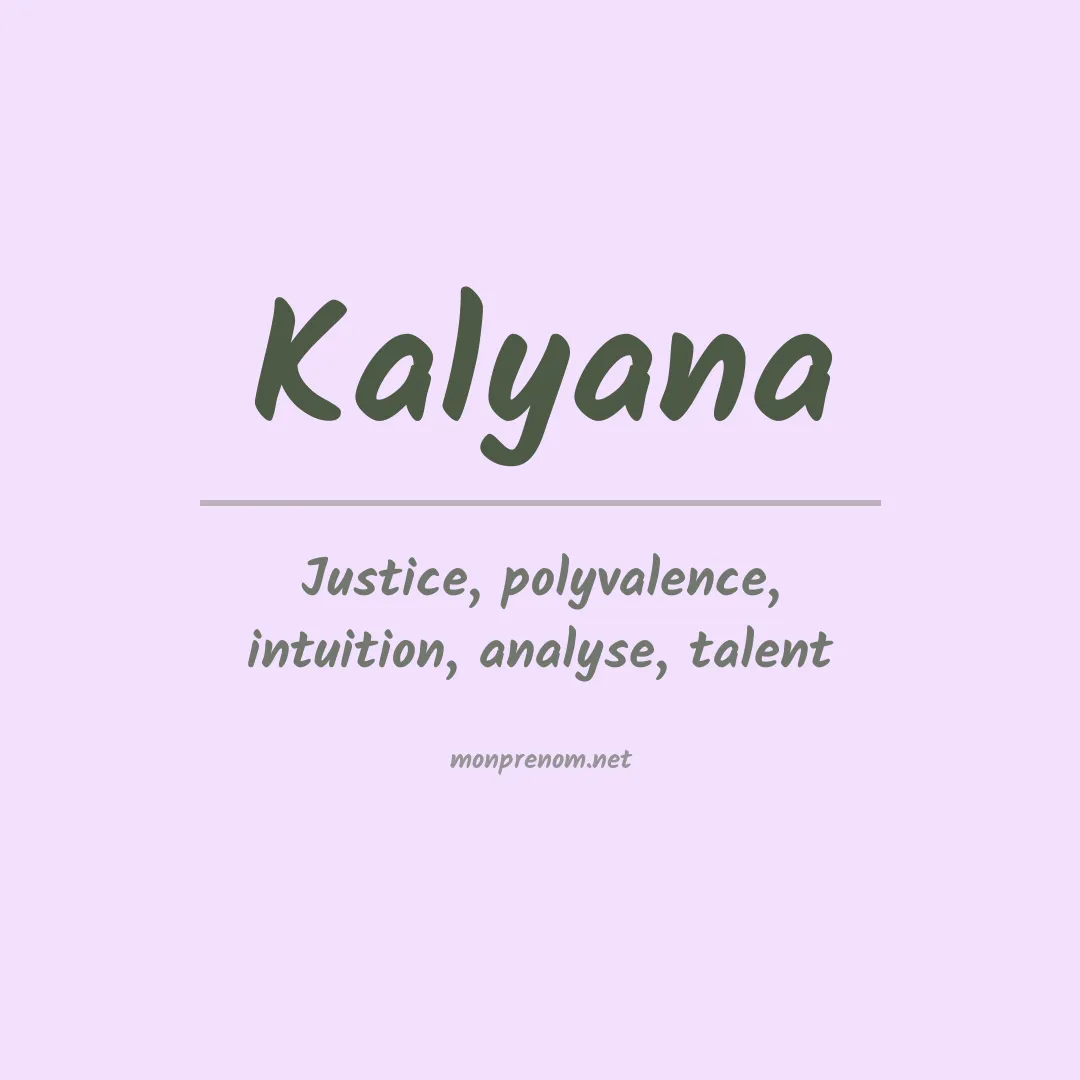 Signification du Prénom Kalyana