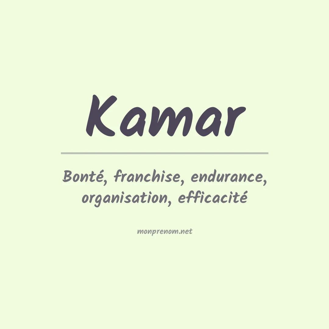 Signification du Prénom Kamar Signification du Prénom Kamar