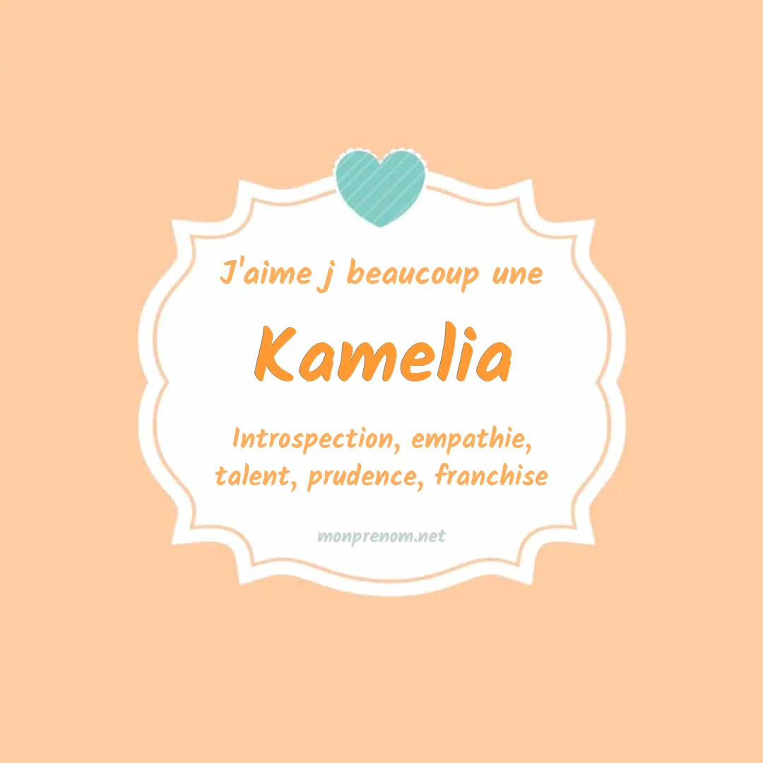 j'aime beaucoup Kamelia