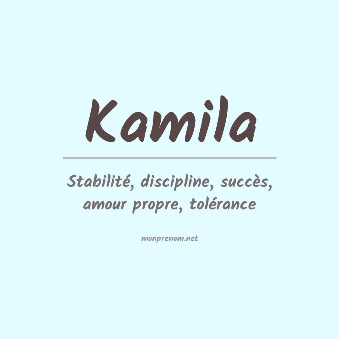 Signification du Prénom Kamila