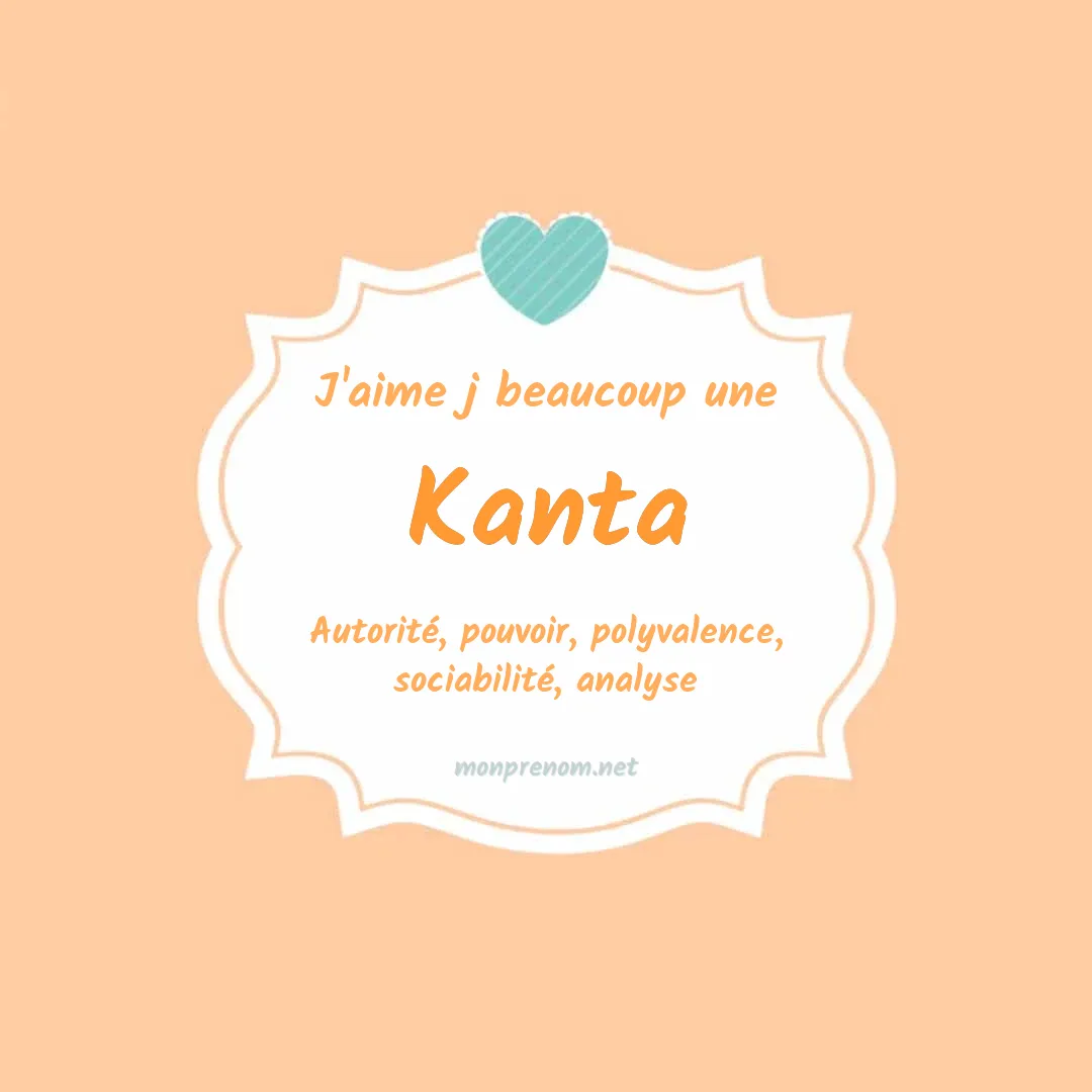 j'aime beaucoup Kanta