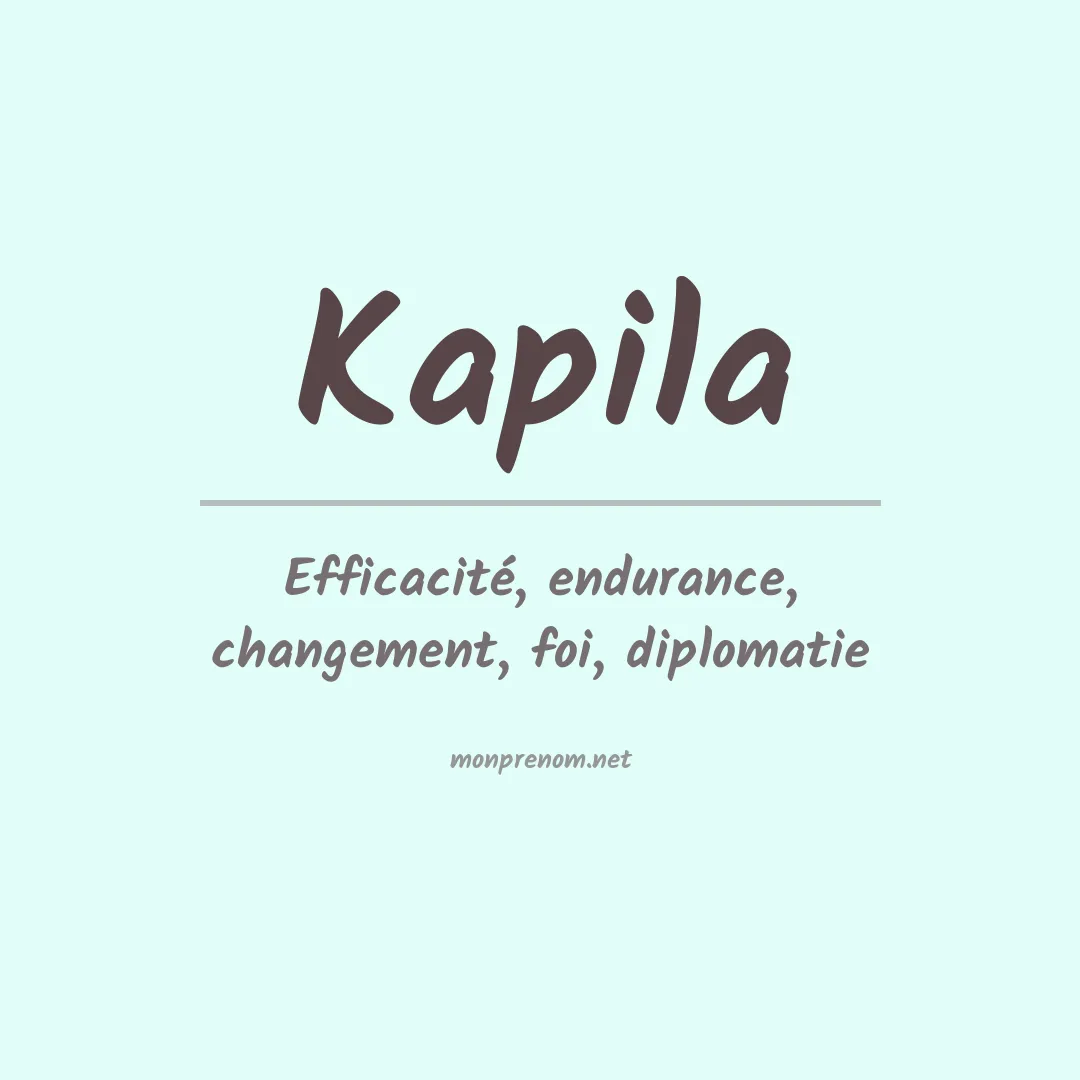 Signification du Prénom Kapila