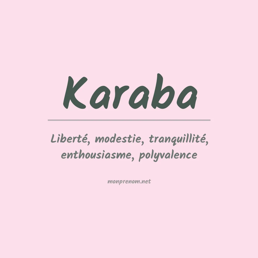 Signification du Prénom Karaba