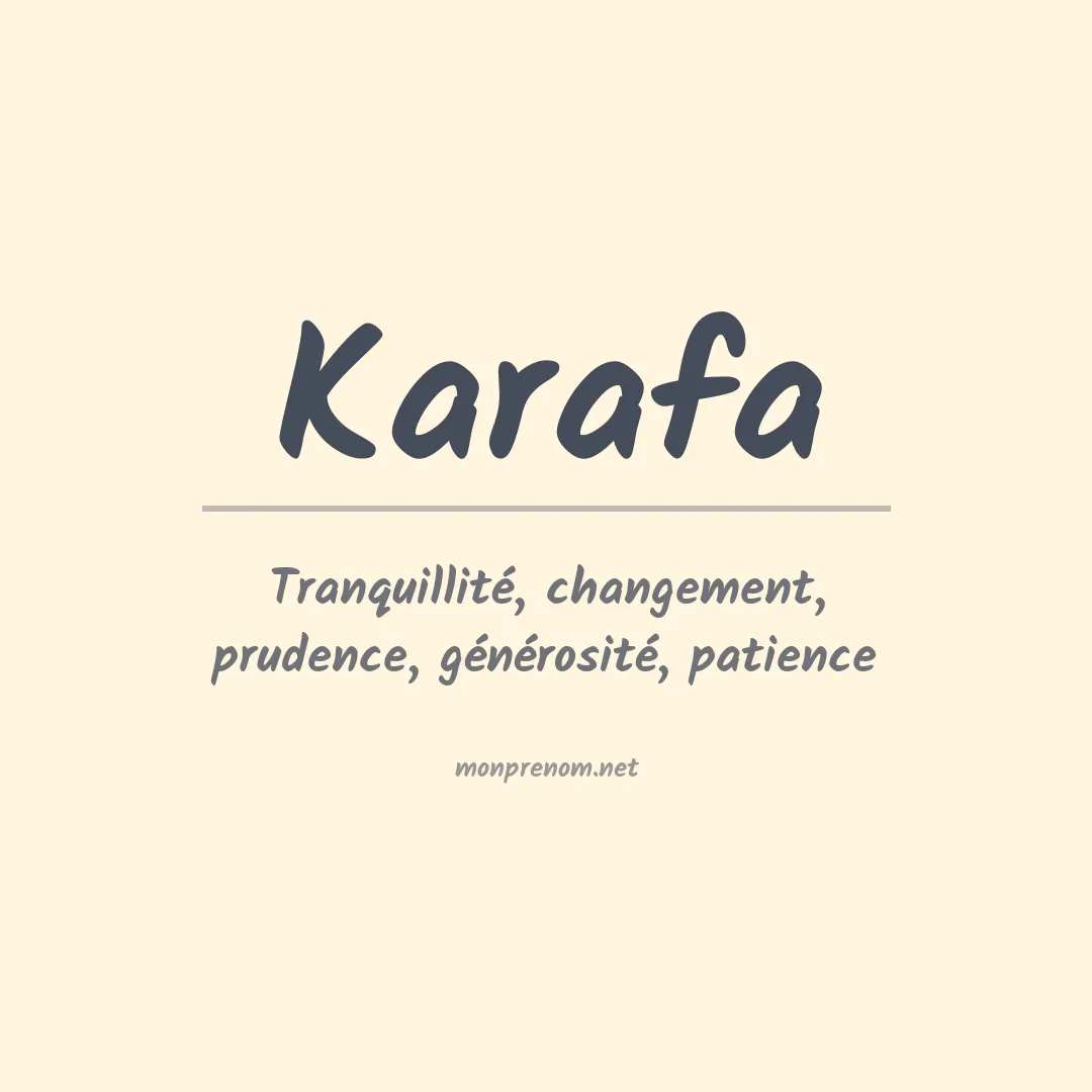 Signification du Prénom Karafa Signification du Prénom Karafa
