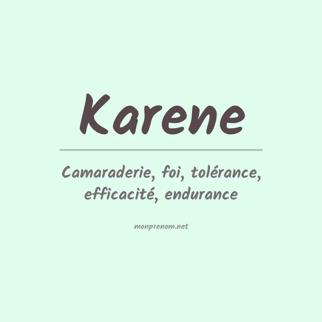 Signification du Prénom Karene Signification du Prénom Karene