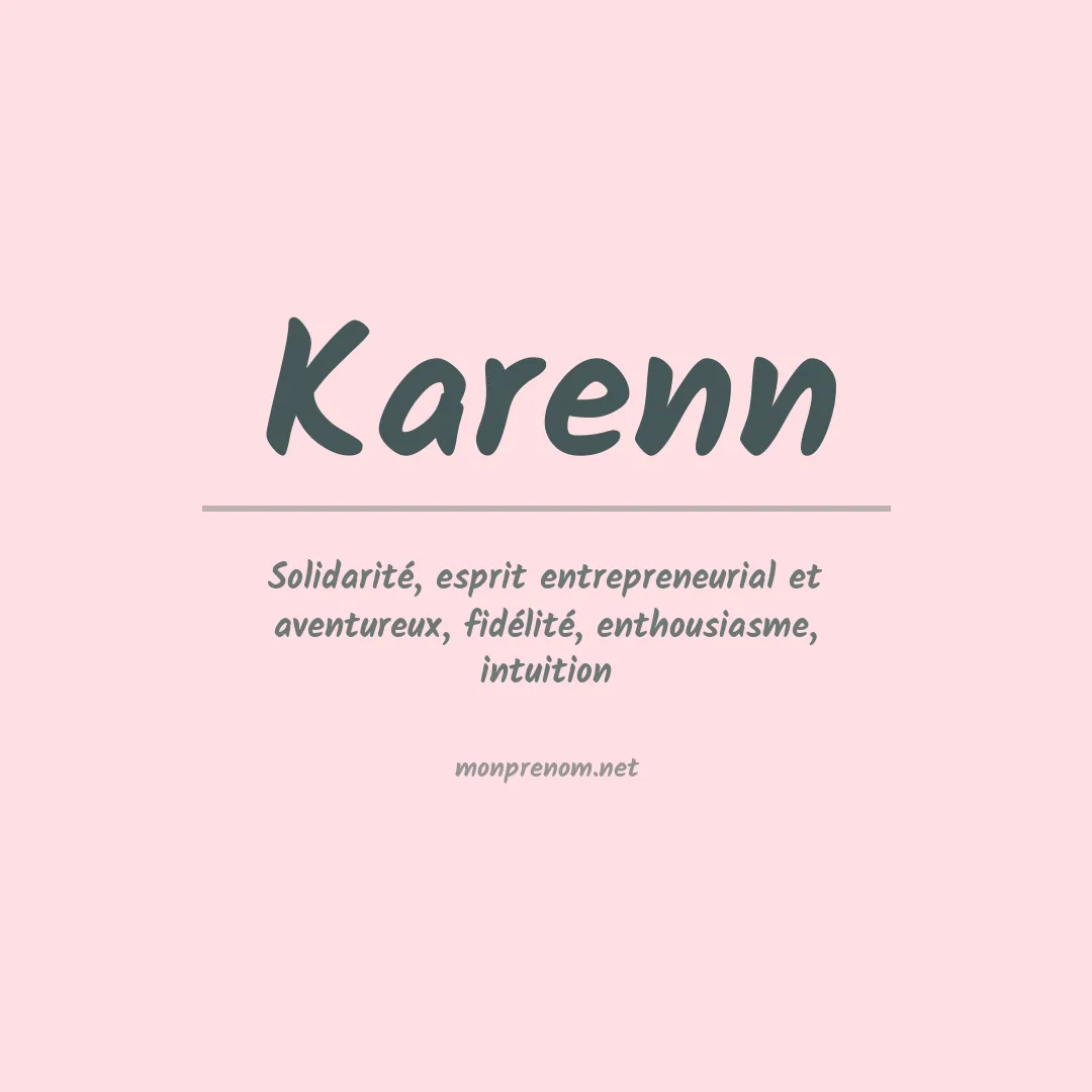 Signification du Prénom Karenn